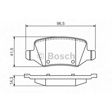 Колодки тормозные дисковые для MERCEDES A(W169), VANEO(414) <b>BOSCH 0 986 494 569</b>