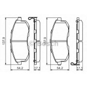 Колодки тормозные дисковые для NISSAN JUKE(F15), PULSAR(C13), SENTRA(B17), TEANA(J32) <b>BOSCH 0 986 494 572</b>
