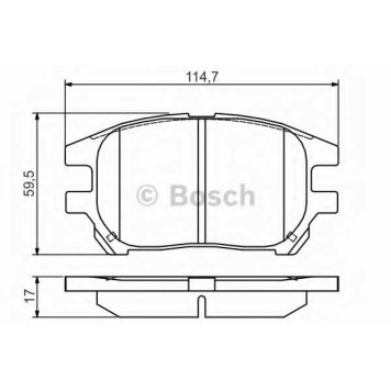 Колодки тормозные дисковые для LEXUS RX(MCU15) / TOYOTA HARRIER(ACU1#,MCU1#,SXU1#) <b>BOSCH 0 986 495 140</b>