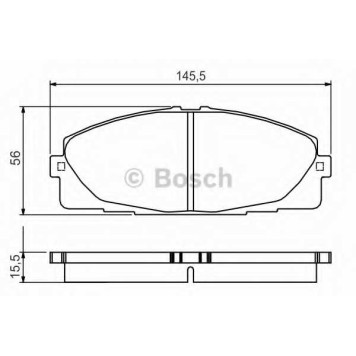 Колодки тормозные дисковые для TOYOTA HIACE(KDH2#,TRH2#) <b>BOSCH 0 986 495 152</b>