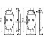 Колодки тормозные дисковые для JEEP CHEROKEE(KK), WRANGLER(JK,TJ) <b>BOSCH 0 986 495 155</b>