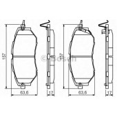 Колодки тормозные дисковые для SUBARU FORESTER(SJ), LEGACY(B13#,BL,BM,BP,BR), OUTBACK(BM,BR), TRIBECA(B9) <b>BOSCH 0 986 495 156</b>