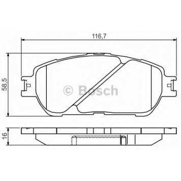 Колодки тормозные дисковые для LEXUS ES / TOYOTA ALPHARD, AVALON, PREVIA, SIENNA <b>BOSCH 0 986 495 160</b>