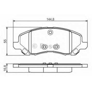Колодки тормозные дисковые для CHRYSLER SEBRING(JS) / JEEP COMPASS(MK49), PATRIOT(MK74) <b>BOSCH 0 986 495 170</b>
