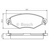 Колодки тормозные дисковые для PEUGEOT 306(7A,7B,7C,N3,N5) <b>BOSCH 0 986 495 260</b>
