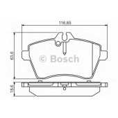 Колодки тормозные дисковые для MERCEDES A(W168,W169), B(W245) <b>BOSCH 0 986 495 273</b>
