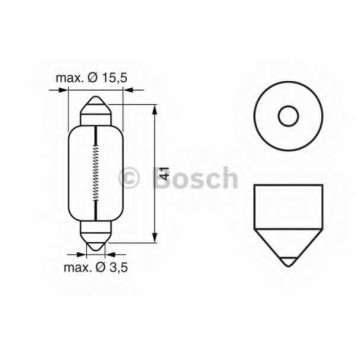 Лампа накаливания 12В 15Вт BOSCH 1 987 302 238