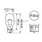 Лампа накаливания W16W 12В 16Вт BOSCH 1 987 302 205