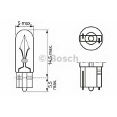 Лампа накаливания W2.3W 12В 2.3Вт BOSCH 1 987 302 240