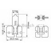 Лампа накаливания H2 12В 55Вт BOSCH 1 987 302 022