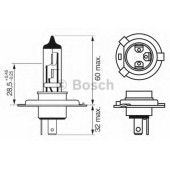 Лампа накаливания H4 12В 60/55Вт BOSCH 1 987 302 045