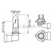 Лампа накаливания HB3 12В 60Вт BOSCH 1 987 302 152