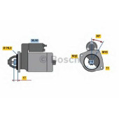 Стартер 1,4кВт для FORD COUGAR, ESCORT, FOCUS, MONDEO, TOURNEO CONNECT, TRANSIT CONNECT <b>BOSCH 0 986 016 470</b>