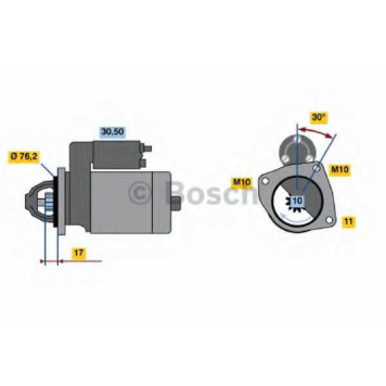 Стартер 1,4кВт для FORD COUGAR, ESCORT, FOCUS, MONDEO, TOURNEO CONNECT, TRANSIT CONNECT <b>BOSCH 0 986 016 470</b>