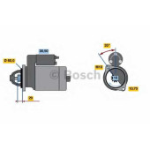 Стартер 1,4кВт для CHRYSLER CROSSFIRE / MERCEDES C, CLK, E, G, M, R, S, SL, SLK, VIANO, VITO <b>BOSCH 0 986 019 500</b>