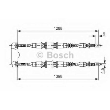 Трос стояночной тормозной системы BOSCH 1 987 477 258