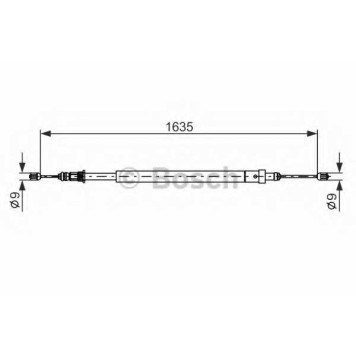 Трос стояночной тормозной системы BOSCH 1 987 477 582