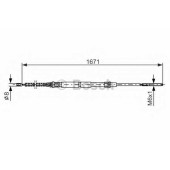 Трос стояночной тормозной системы BOSCH 1 987 477 626