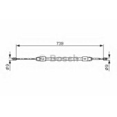 Трос стояночной тормозной системы BOSCH 1 987 477 691