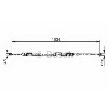 Трос стояночной тормозной системы BOSCH 1 987 477 988