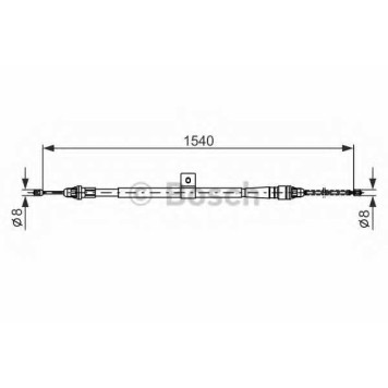 Трос стояночной тормозной системы BOSCH 1 987 477 992