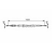 Трос стояночной тормозной системы BOSCH 1 987 482 116