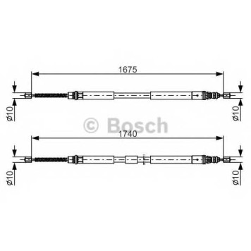 Трос стояночной тормозной системы BOSCH 1 987 482 144