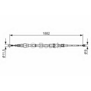 Трос стояночной тормозной системы BOSCH 1 987 482 193