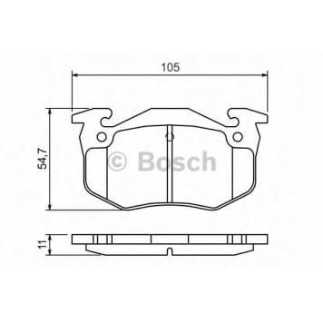 Колодки тормозные дисковые для CITROEN SAXO, XSARA, ZX / PEUGEOT 106, 205, 206, 207, 306, 309 / RENAULT 11, 9, CLIO, MEGANE, SUPER 5, THALIA <b>BOSCH 0 986 460 970</b>