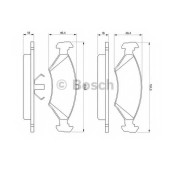 Колодки тормозные дисковые для FORD ESCORT 81 Express, ESCORT 86 Express, ESCORT, FIESTA, ORION, P 100, PUMA, SIERRA <b>BOSCH 0 986 466 402</b>