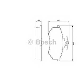 Колодки тормозные дисковые для AUDI 100(44,44Q,4A,C3,C4), QUATTRO(85) / VW CORRADO(53I) <b>BOSCH 0 986 466 700</b>