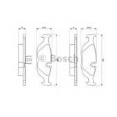 Колодки тормозные дисковые для BMW 3(E30), 5(E28), 6(E24), 7(E23) <b>BOSCH 0 986 466 751</b>