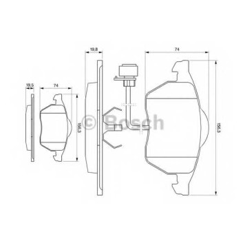 Колодки тормозные дисковые для AUDI 100(4A,C4), A4(8D2,B5), A6(4A,C4) <b>BOSCH 0 986 460 937</b>