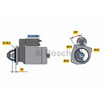 Стартер 1,1кВт для FORD FIESTA(JD#,JH#), KA(RB,RB#), STREET KA(RL2) <b>BOSCH 0 986 020 900</b>