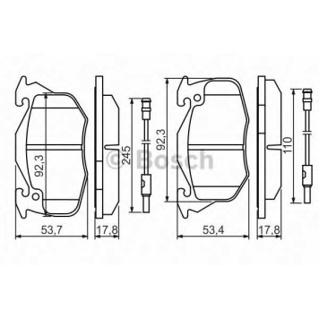 Колодки тормозные дисковые для CITROEN SAXO / PEUGEOT 106, 205, 305, 309, 405 / RENAULT 11, 18, 19, 20, 21, 5, 9, CLIO, EXPRESS, FUEGO, RAPID, SUPER 5 <b>BOSCH 0 986 469 860</b>