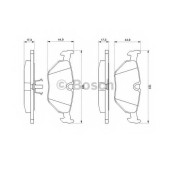 Колодки тормозные дисковые для BMW 3(E30,E36), 5(E34), 7(E32), Z1, Z3(E36) <b>BOSCH 0 986 469 960</b>