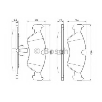 Колодки тормозные дисковые для CHEVROLET LANOS / DAEWOO ESPERO, LANOS, NEXIA / OPEL ASTRA, CALIBRA, KADETT, OMEGA, VECTRA <b>BOSCH 0 986 491 900</b>