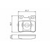 Колодки тормозные дисковые для MERCEDES , 190, C, CABRIOLET, COUPE, E, KOMBI, S, SL, SLK <b>BOSCH 0 986 490 260</b>