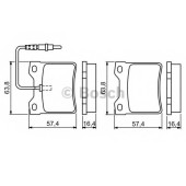 Колодки тормозные дисковые для PEUGEOT 406(8B,8C,8E/F), 605(6B), 607(9D,9U) <b>BOSCH 0 986 494 055</b>