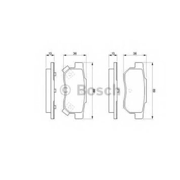 Колодки тормозные дисковые для HONDA ACCORD, CITY, CIVIC, CONCERTO, JAZZ, PRELUDE / NISSAN TERRANO <b>BOSCH 0 986 461 131</b>