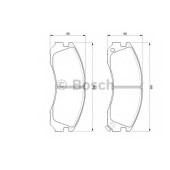 Колодки тормозные дисковые для CITROEN C-CROSSER / MITSUBISHI DELICA, DIAMANTE, ECLIPSE, GALANT, L 200, L 400 / SPACE GEAR, L 400, LANCER, OUTLANDER, PAJERO, SIGMA, SPACE RUNNER, SPACE / PEUGEOT 4007 <b>BOSCH 0 986 424 523</b>