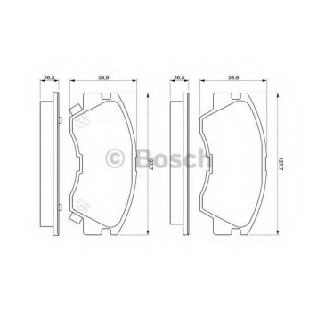 Колодки тормозные дисковые для MITSUBISHI L 200(K0#T, K1#T, K2#T, K3#T), L 300(P#2V, P0#V, P0#W, P1#V, P1#W, P2#W), PAJERO(L04#G, L14#G, V2#W, V3#W, V4#W) <b>BOSCH 0 986 460 978</b>