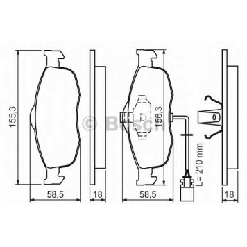 Колодки тормозные дисковые для FORD COUGAR(EC#), MONDEO(BAP,BFP,BNP,GBP), SCORPIO(GFR,GGR,GNR) <b>BOSCH 0 986 460 971</b>