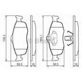 Колодки тормозные дисковые для FORD COUGAR(EC#), MONDEO(BAP,BFP,BNP,GBP), SCORPIO(GAE,GFR,GGE,GGR,GNR) <b>BOSCH 0 986 460 969</b>