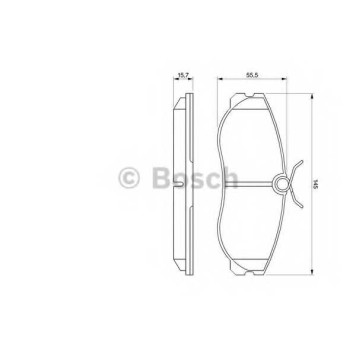 Колодки тормозные дисковые для FORD MAVERICK(UDS,UNS) / NISSAN SERENA(C23M), TERRANO(R20), VANETTE(HC 23) <b>BOSCH 0 986 424 204</b>
