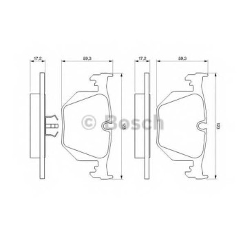 Колодки тормозные дисковые для BMW 3(E46), 5(E39), 7(E38), X3(E83), X5(E53), Z4(E85,E86), Z8(E52) / LAND ROVER RANGE ROVER(LM) <b>BOSCH 0 986 494 006</b>