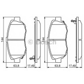 Колодки тормозные дисковые для LEXUS GS(JZS147), IS SportCross, IS(GXE1#,JCE1#) <b>BOSCH 0 986 494 211</b>