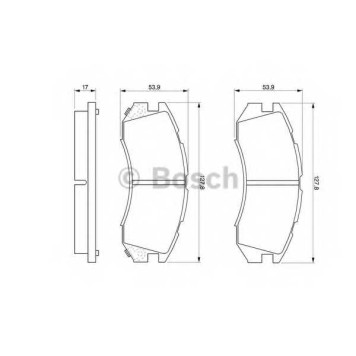 Колодки тормозные дисковые для SUBARU IMPREZA(GC,GF,GFC), LEGACY(BC,BD,BG,BJF) <b>BOSCH 0 986 460 984</b>