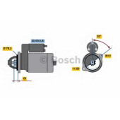 Стартер 1,1кВт для BMW 1, 3, 5, 6, 7, X1, X3, X5, X6, Z4 <b>BOSCH 0 986 021 500</b>
