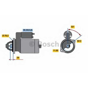 Стартер 1,1кВт для BMW 1, 3, 5, 6, 7, X1, X3, X5, X6, Z4 <b>BOSCH 0 986 021 500</b>